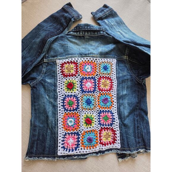 Flowers by Zoe Crochet Denim Jacket - Picture 7 of 9